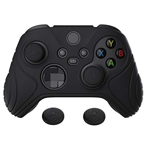 eXtremeRate PlayVital Cover Skin per Xbox Series X S Controller Joystick Custodia Protettiva in Silicone Gomma Antiscivolo con 2 Gommini Coprilevette Analogiche-Samurai Edizione(Nero)
