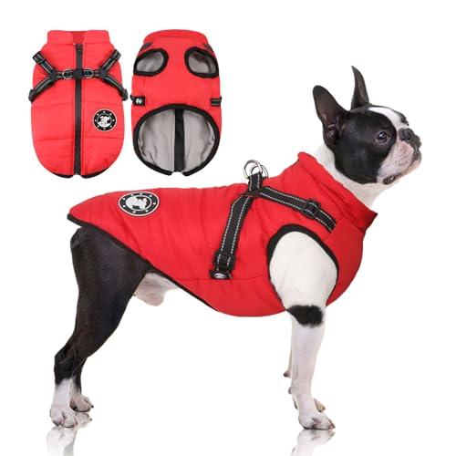 LUOWAN Cappottino Cane Taglia Piccola e Media Taglia - Cappotto Cane - Giacca Invernale Impermeabile con Imbracatura - Gilet Caldo