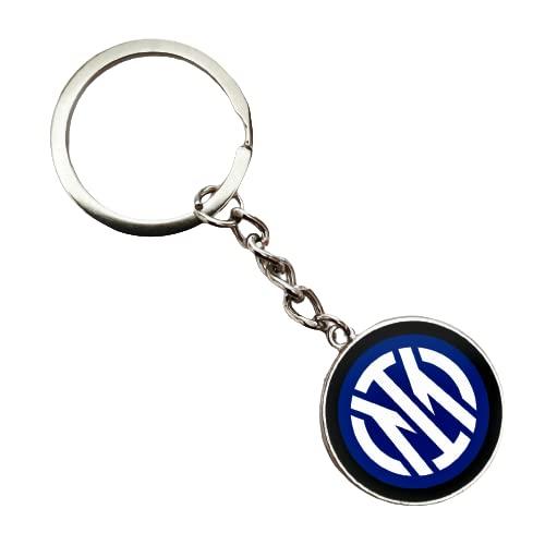 B.a.u.q.o.o. Portachiavi Compatibile con Calcio Internazionale Nuovo Logo Gadget Tifosi Nerazzurri Idea Regalo