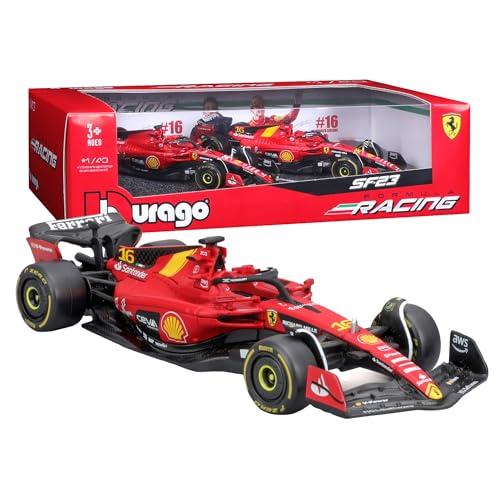 Bburago - Gift Pack Ferrari SF-23 - Confezione con 2 Modellini Auto in Scala 1:43, Replica Diecast con SF-23 Leclerc Standard e Livrea Monza, Licenza Ufficiale Ferrari, Età Consigliata 3+ Anni