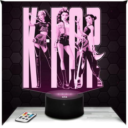 Lampephoto.fr - Lampada 3D KPOP Demon Hun ters Luce Notturna Tattile Led, Effetto Ologramma 3D, Idea Regalo Natale Compleanno Bambino Gioventù Adolescente Ragazzo Ragazza