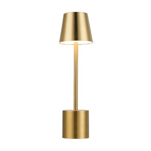 PYRAMIDEA Lampada Oro da Tavolo Senza Fili Ricaricabile con Presa USB, 3 Luci Led Diversa Intensità LRP11G