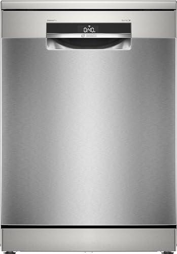 Bosch SMS6ZCI12E Serie 6, Lavastoviglie da libera installazione, PerfectDry, Home Connect, Diagnostica da remoto, Extra Clean Zone, Acciaio, 60 cm, Versione Esclusiva Amazon