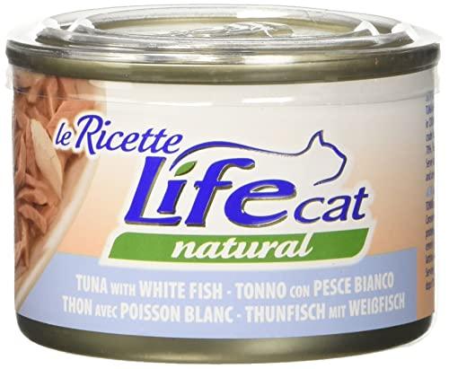 Life Cat 102341 Lattina Le Ricette con Tonno e Pesce Bianco, 150 Grammi