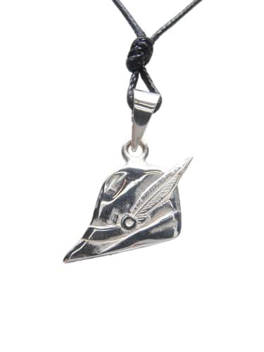 Alpini : Ciondolo in Argento 925 con il Cappello Simbolo delle Penne Nere - Stemma - Pendente