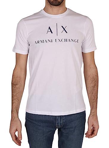 ARMANI EXCHANGE Collo Rotondo Logo, T-shirt, Uomo, Bianco (White 1100), S