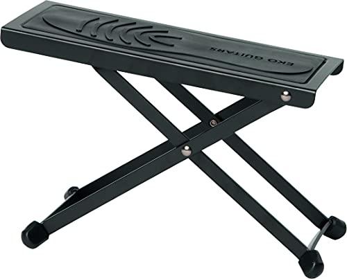 Eko - GBU POGGIAPIEDE, Poggiapiede 4 Livelli di Altezza Regolabili, Gommini Antiscivolo, Colore Nero