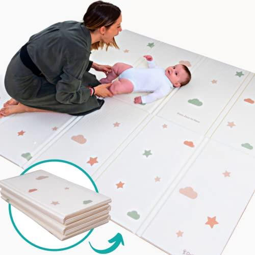 DR-SILVA Tappeto Gioco per lo Sviluppo Motorio di Bambini e Neonato. Sicuro, Atossico, Spessore 1,5 cm, Grande 200x150 cm, Pieghevole, Portatile, Anti-Scivolo, Lavabile, Morbido e Anti-urto.