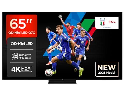 TCL 65Q7C 65 Inch QD Mini LED TV, 4K HDR Premium 2600, Smart Google TV (Dolby Vision IQ e Atmos, pannello HVA, audio Bang & Olufsen, Motion Clarity Pro a 144 Hz, Game Master)