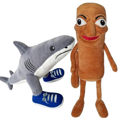 Italian Brainrot Peluche,Divertente Tralalero Tralala Peluche,Tung Tung Tung Sahur Plushie Morbido Per Bambini E Adulti,Idea Regalo Per Fan Collezionisti. (2PCS)