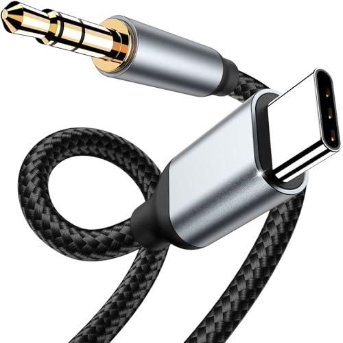 Cavo da AUX a USB C, Cavo jack stereo da USB C a 3,5 mm per iPhone 17 16 15 Pro Max, per Samsung Galaxy S21 S20 Ultra Note 20/10, da tipo C a jack audio da 3,5 mm per autoradio, cuffie, altoparlanti