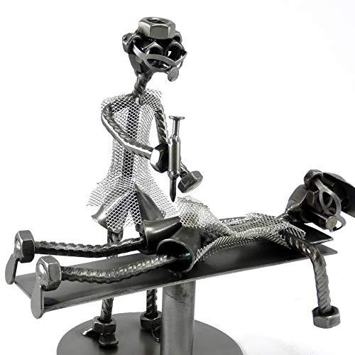 INFERMIERE CON PAZIENTE IN METALLO CON VITI BULLONI CHIODI DI METAL IDEA - IDEA REGALO ORIGINALE - 100% ARTIGIANALE - MADE IN ITALY - PERSONALIZZABILE