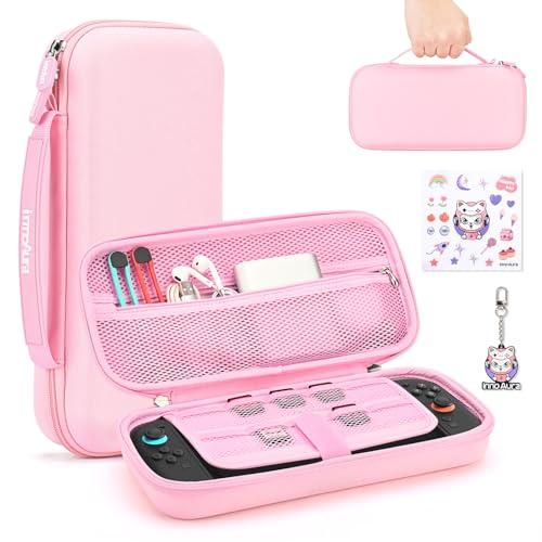 innoAura Custodia Switch 2 per Console NS Switch 2 (2025), Set Portatile di Accessori per Switch 2 con 9 Slot per Schede di Gioco, Custodia Rigida per Switch 2 per Viaggio e Conservarlo (Rosa)