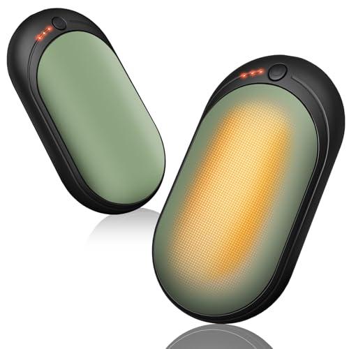 Scaldamani Ricaricabile USB, 2 in 1 iscaldatore Elettrico Tascabile,Scalda Mani Portatile Elettrico con 3 Livelli di Calore,Riutilizzabile,Regali di Natale per Campeggio All'aperto, Caccia