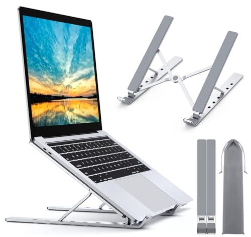 Babacom Supporto PC Portatile, 5-Levels Altezza Regolabile Supporto Laptop, Alluminio Ventilato, Leggero Basi di Raffreddamento per PC Portatili Compatibile con MacBook PRO Air, 10-15,6” Laptop