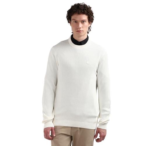 Calvin Klein Jeans Ck Embro Badge Sweater J30j324598, Maglione a collo alto Uomo, Bianco (Ivory), XXS