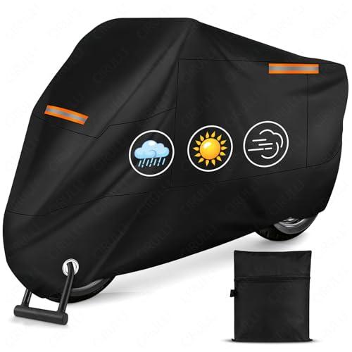 CIRULLI Telo coprimoto impermeabile,antivento e invernale. Realizzato in tessuto Oxford 210D, telo moto per esterno impermeabile a un'ampia gamma di modelli di moto,Coprimoto da esterno 245x105x125cm