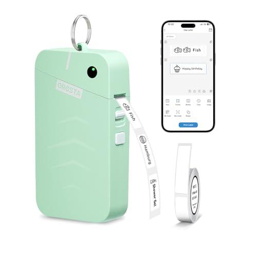 ORGSTA S001 Etichettatrice Bluetooth Mini Stampante Etichette Adesive 2000 mAh Portatile per Casa Ufficio, Scuola, negozio Compatibile con iOS e Android