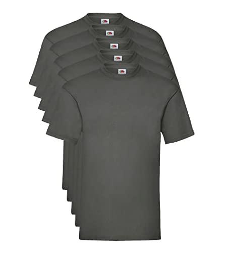 Fruit of the Loom Valueweight 5 Pack T-Shirt, Grigio (Light Graphite GL), Medium (Pacco da 5) Uomo