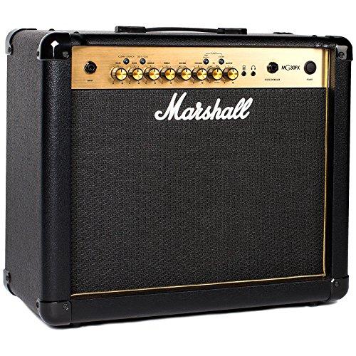 Marshall Mg30Gfx Amplificatore Combo per Chitarra Con FX Incorporati, Amplificatore per Esercizi Adatto per Chitarra Elettrica, Nero e Oro
