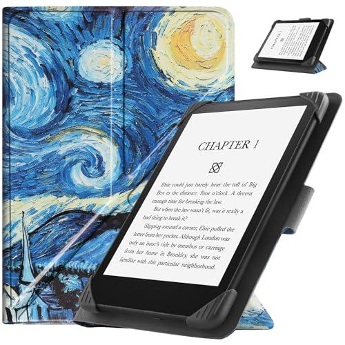 HGWALP Custodia universale per 6.8-7 pollici eReaders, sottile PU Custodia Cover con supporto compatibile con 6.8 pollici 7 pollici Kindle Paperwhite/Kobo/Voyaga/Lenovo/Sony eReaders-Starry Sky