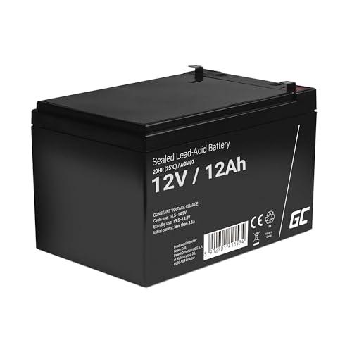 Green Cell Batteria AGM 12V 12Ah ricaricabile sigillata VRLA | Per UPS, allarmi, giocattoli elettrici, impianti solari, scooter, backup e uso ciclico senza manutenzione