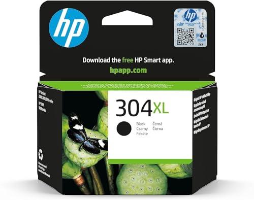 HP 304XL Nero, N9K08AE, Cartuccia Originale da 300 Pagine, Alta Capacità, Compatibile con Stampanti DeskJet 2620, 2630, 3720, 3730, 3750 e 3760, Envy 5010, 5020 e 5030