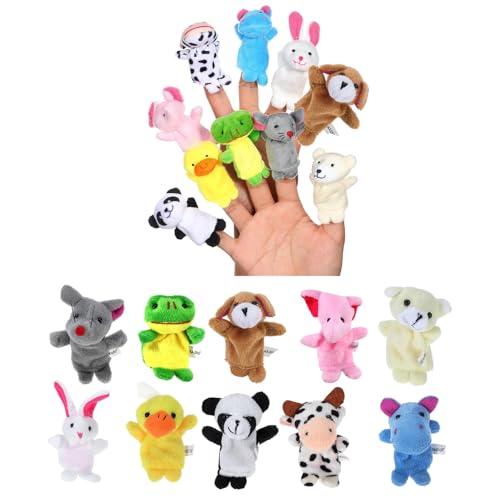 Burattini a Dito, Animali pupazzetti Dita Set, Giocattoli animaletti Peluche Piccoli, 10 Pezzi Marionette da Dita, Carini Puntelli per Bambole da Dito, Burattini a Dito Animali per Compleanno Party