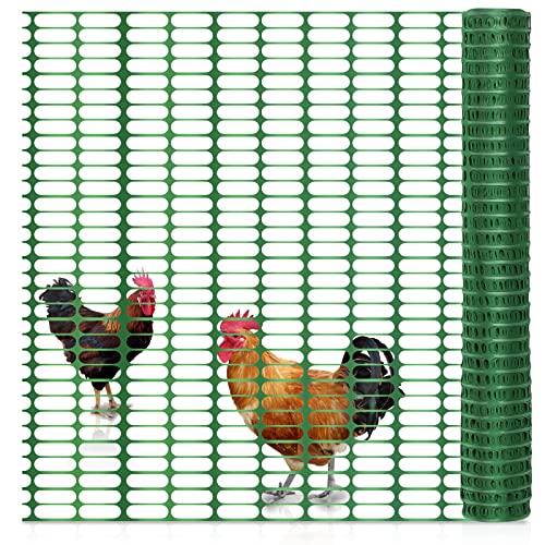 Yakimz Rete di sicurezza in plastica 1 x 50 m, rete di recinzione verde, barriera di recinzione recinzione di costruzione rete di segnalazione recinzione di gioco di cattura, rete di cantiere