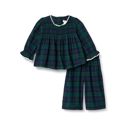 Amazon Essentials x Sofia Grainge Completo in Flanella a Maniche Lunghe Bambine e ragazze, Verde Smeraldo Scuro Turchino Motivo Scozzese, 3 anni