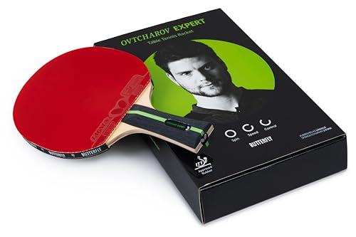 Butterfly Racchetta da ping pong Ovtcharov Expert | Racchetta da tennis professionale per giocatori esperti e competitivi | Approvazione ITTF per competizioni | rivestimenti estremamente