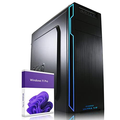Greed® Ultra V2 PC fisso Intel Core i7 12700F - Desktop veloce + computer per ufficio e casa con 4,9 GHz - 32 GB RAM - Disco SSD da 1 TB + HDD da 1 TB - DVD+RW - USB3.1 - Wi-Fi, W11 Pro