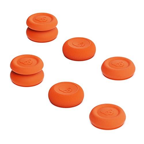 Skull & Co. Skin, CQC and FPS Thumb Grips Joystick Cap Analog Stick Cover for XBOX (XSX/XB1) Controller - Candy Orange, 3Pairs(6pcs)