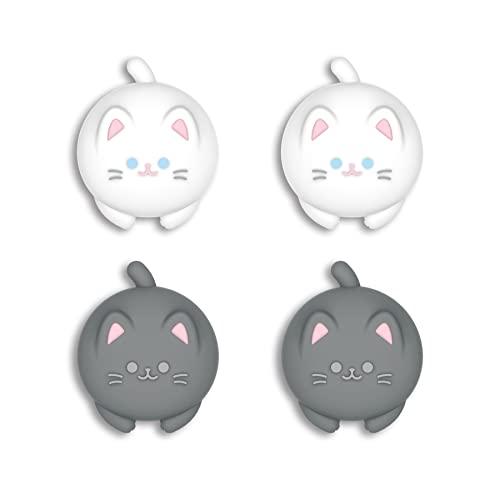 playvital Copri Levette Analogiche per Nintendo Switch 2, Gommini Silicone Thumb Grip Joystick Caps per Joycon 2, Accessori Carini per Switch 2, 4 Pezzi, Gattini Carini