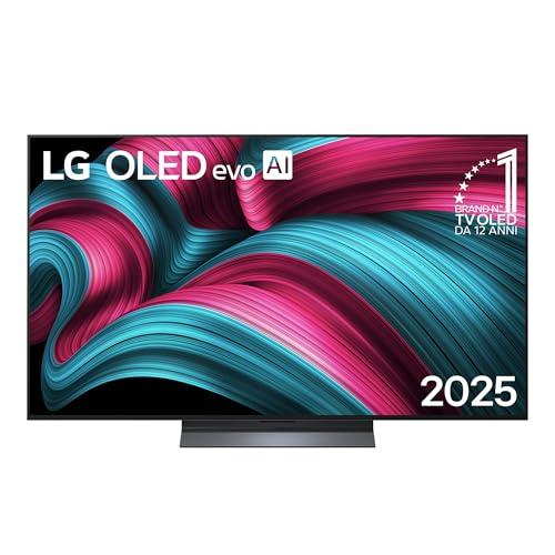 LG OLED evo AI C5 TV 55 pollici, Smart TV 4K, Processore α9 Gen8, Brightness Booster, webOS con AI, Dolby Vision & Atmos, Gaming con VRR e GSYNC 4K@144Hz, OLED55C56LB 2025