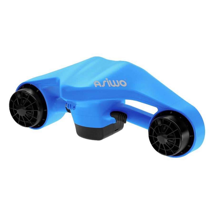 Asiwo Scooter Subacqueo Elettrico Seascooter con Action Camera Mount - Scooter marino a doppio motore impermeabile per immersioni subacquee Nuoto Snorkeling (Blu)