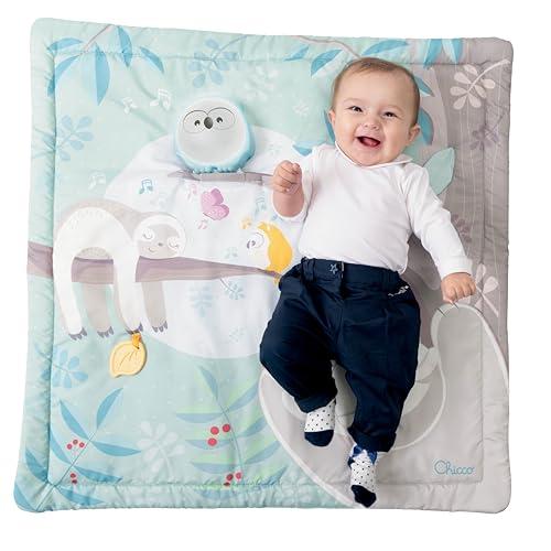Chicco, Tappeto Gioco Neonato Relax&Play, Pannello Elettronico Gufo, Luci, Suoni e Musica Classica, Modalità Giorno e Notte, Compatibile con Chicco Next2Me e Lettini in Legno, Giochi Neonato 0 mesi +