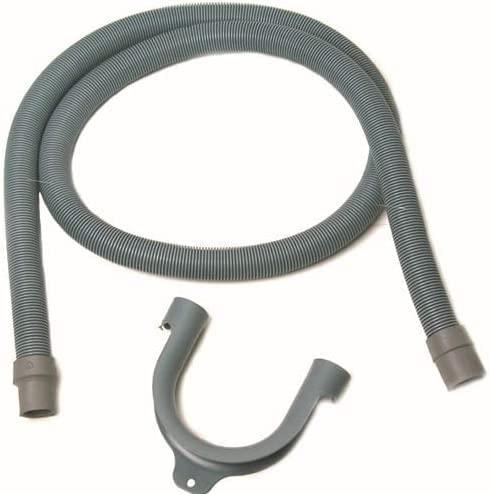 Tubo di Carico Scarico Lavatrice Estendibile da 80 a 300 cm,1,5 metri con attacco universale 1 a 90°,1,5 metri + Gomito in Plastica Duratura per Lavatrici e Lavastoviglie