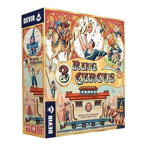 Devir - 3 Ring Circus, Gioco da Tavolo Strategia, Modalità Solitaria, Tematica Circo (BGCIRML)