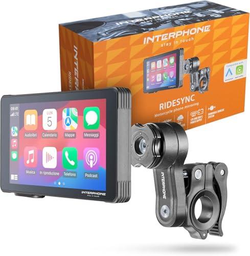 INTERPHONE Ridesync SYNC55 Display Moto Carplay Apple e Android Auto, Schermo moto Wi-Fi e Bluetooth da 5,5