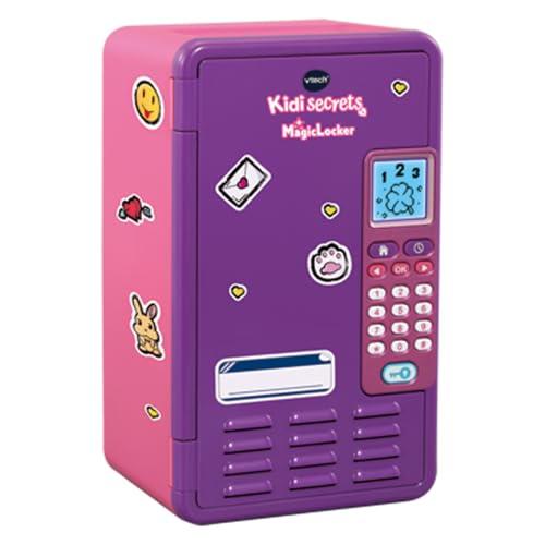 VTech KidiSecrets Magic Locker Rosa, Cassaforte Interattiva con Codice Segreto, Inclusi 3 Giochi Educativi, Sticker per Personalizzare il Locker, Lingua Italiana, Batterie Incluse, 6-12 Anni