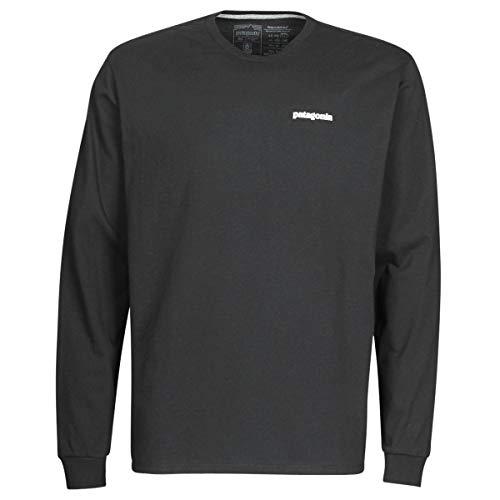 Patagonia, Long-Sleeved P-6 Logo Responsibili-Tee®, Maglia Maniche Lunghe, Nero, L, Uomo