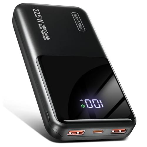 Power Bank 20000mAh, PD3.0 QC4.0 22.5W Fast Charging PD20W USB C PowerBank Portable Charger with LCD Display 3 Outputs & 2 Inputs for Smartphone and Camping