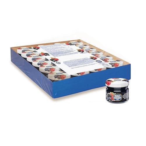 Menz&Gasser Confettura Extra di Frutti di Bosco Monodose Premium Quality, Prodotta in Italia, con Frutta di Alta Qualità, 24 Vasetti x 28 g