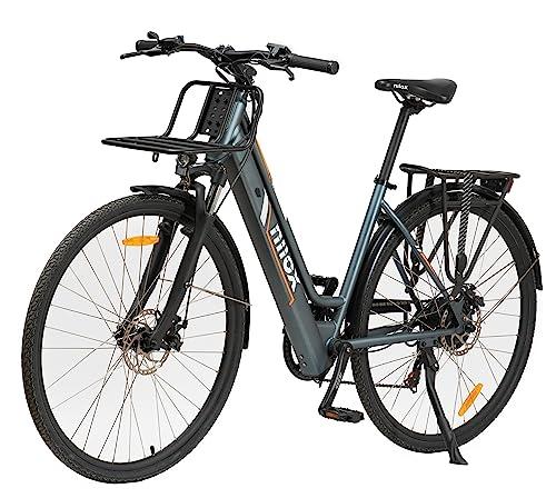 Nilox C1, Ebike Cargo Light, Bici Elettrica Fino a 15 kg Anteriori e 25 kg Posteriori, Autonomia fino a 55 km, Motore BAFANG 250 W, Sensore di coppia, Batteria 10 Ah 360 Wh, Cambio SHIMANO 6 velocità
