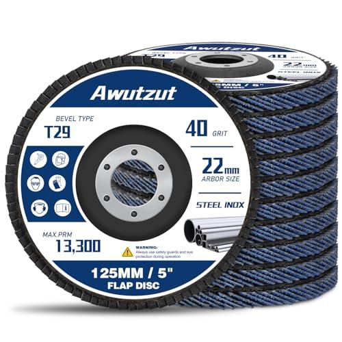 Dischi lamellari 125mm Grana 40 per Smerigliatrice il Ferro Legno Dischi Abrasivi 10 Pezzi