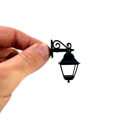 Lampione da parete per presepi e diorami con microlampada 12V - DL144 (2,5x3,5 cm, luce bianco caldo)