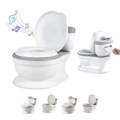 Vasino Per Bambini Wc Con Suono Per L'apprendimento Del Vasino - Wc Per Bambini E Neonati - Confortevole, Antiscivolo Con Suono Di Sciacquone E Musica - Con Vaso Rimovibile - Riduttore Wc Bambini