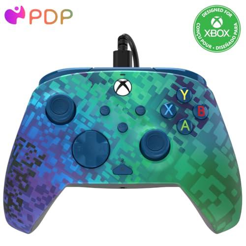 PDP REMATCH XBOX WIRED Controller GLITCH GREEN for Xbox Series X|S, Xbox One, Officially Licensed