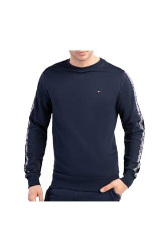 Tommy Hilfiger Felpa Uomo senza Cappuccio, Blu (Navy Blazer), S